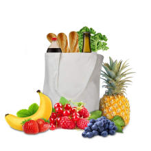 Reusable Canvas Grocery Bags 16 X 16 X 5 Inch Tote Groceries Shopping Bags Bottom Gusset 12 oz